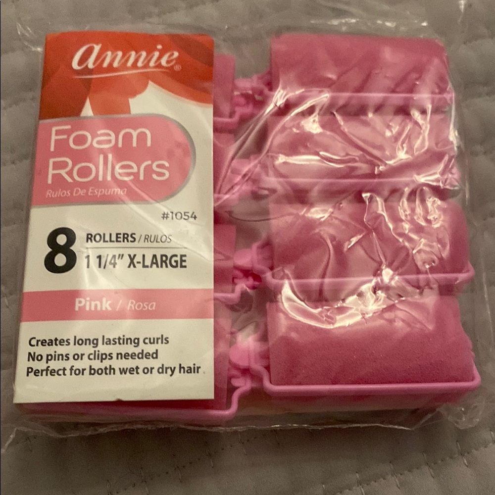 Annie Pink Foam Rollers - 8 Pack